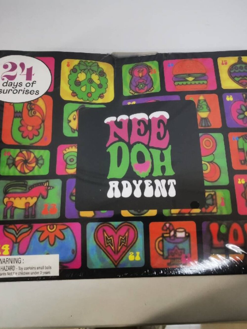 Needoh Advent Calendar Squeeze Toy Surprise Pop Toy
